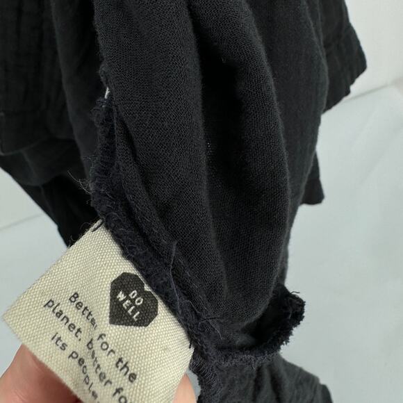 Madewell Lightestspun Cover-Up Collared Maxi Shirtdress Black‎ Size Small - Picture 10 of 11